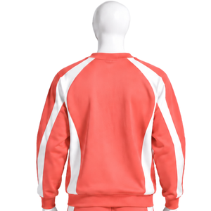 Sweat-shirt athlétique à col rond pour homme, avec empiècements contrastants, manches longues, pull décontracté pour l'entraînement et les activités sportives, personnalisable en gros - Product Image 2