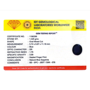 Novamart Certified Natural Deep Blue Sapphire 6.63 Carat Pear Cut Gemstone India Color Play/Fire for Wholesale Jewelry Making - Product Image 4