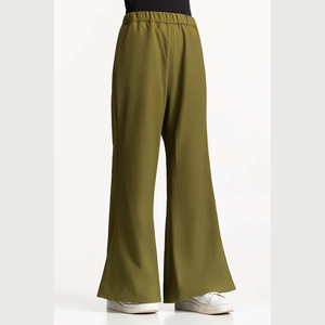 Pantalones de Vestir de Mujer, Diseño Moderno, Color Liso, Corte Acampanado, Material de Lana, Elegantes y a la Moda, 100% Alta Calidad - Product Image 4