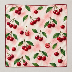Foulard de cuisine personnalisé imprimé fruits et légumes, carré, doux, léger, pour femme, impression numérique, fabricant OEM ODM - Product Image 3