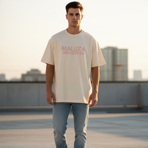 T-shirt Homme Oversize Personnalisable Broderie Streetwear Coton Épais Délavé Vintage Uni 2026 - Product Image 6