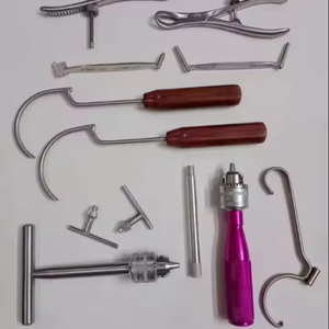 High Quality Stainless Steel <b>Blush</b> Surgical Orthopedic Veterinary Surgical Instruments 9-Piece Set CE Certified Class I - Product Image 4
