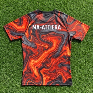 <b>Men</b> Long Sleeve Compression Shirt Black Lava Print Gym Fitness Running Sportswear Performance Athletic <b>Base</b> <b>Layer</b> - Product Image 6