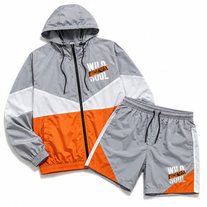 Conjunto de Pantalones Cortos Deportivos con Cierre Frontal de Satén para Hombre, para Correr, Entrenamiento, Rendimiento Activo, Fitness, Transpirable, Ropa Deportiva Urbana - Product Image 1