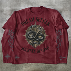 เสื้อยืดแขนยาวสไตล์วินเทจ Y2K ลายกราฟิกสำหรับผู้ชาย ทรงหลวม ผ้าฝ้าย พร้อมลายกราฟิกที่แขนเสื้อแบบกำหนดเอง ขายส่ง - Product Image 4
