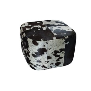 Taburete Otomano de Lona de Lujo con Cojín Grueso, Patas de Madera Maciza, Asiento Cómodo Tipo Puff para Sala de Estar, Dormitorio, Decoración de Hotel - Product Image 2