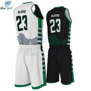 Ensemble de maillots de basket respirants imprimés par sublimation, grande taille, logo personnalisé, nom de l'équipe, numéro, uniforme sportif OEM - Product Image 2