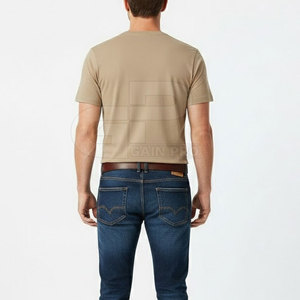 T-shirt homme slim fit à manches courtes, style western, en coton tendance, pour la gym et la mode décontractée. - Product Image 4