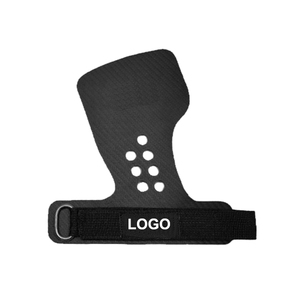 Agarraderas de Neopreno para Palma de la Mano con Correa Ajustable para Ejercicio y Fitness, Color Negro con Ribete Amarillo - Product Image 3