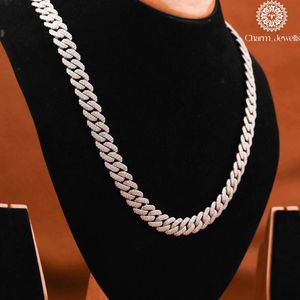Collier unisexe à maillons boule en moissanite ronde brillante, plaqué or 14 carats, argent certifié IGI, bijoux hip-hop pour soirée - Product Image 5