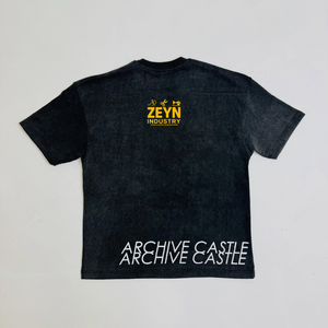 T-shirt noir pour homme ZEYN INDUSTRY, impression photo Archme Castle Exordium, manches courtes, col rond, jersey décontracté en coton, coupe classique - Product Image 4