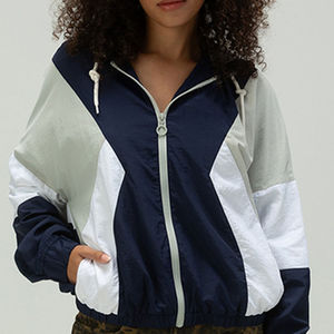 Hot Selling Women's Color Blocked Windproof Windbreaker Jackets New Fashion Long Sleeve Breathable Spring Outdoor Sports Jacket - Product Image 1