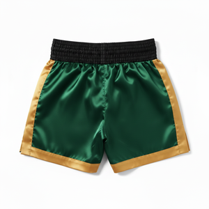 Shorts de boxe sportifs mi-longs légers à taille élastique, 100 % polyester, séchage rapide, confortables pour l'entraînement, motif uni, fabrication OEM - Product Image 3