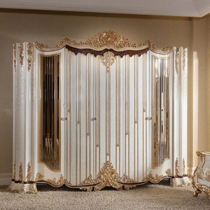 Ensemble de chambre à coucher King Size français sculpté à la main, tables de chevet de luxe sculptées, lit en bois d'acajou fait main, décoration d'intérieur antique et fabuleuse - Product Image 6