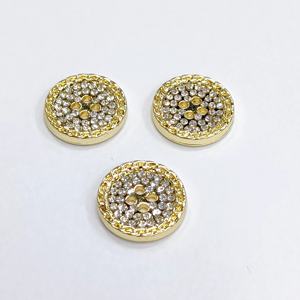 ปุ่มตัดเย็บเพชรทรงกลม4หลุมแบบกำหนดเอง - Product Image 1