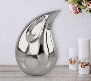 Royal Aluminum Tear Drop Cremation <b>Keepsake</b> Urn Memorial Tribute Holder Designed With Durable Elegant Lid Closure - Product Image 1