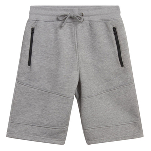 Shorts en molleton épais pour homme avec cordon de serrage, poches zippées, style streetwear, décontracté, coupe ample, taille élastique - Product Image 1