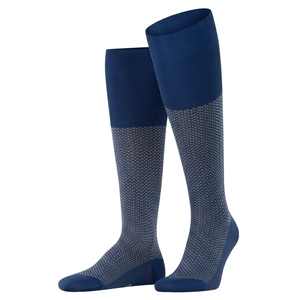 Men's <b>Knee</b> <b>High</b> <b>Socks</b> Dot Pattern Navy Blue Gray Knitted Breathable Daily Wear Autumn Season - Product Image 2
