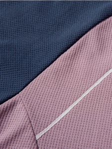 Camiseta Deportiva de Manga Raglán para Hombre, Color Rosa Marino, Cuello Redondo, Tejido de Punto, Color Sólido, Secado Rápido, Corte Regular - Product Image 3