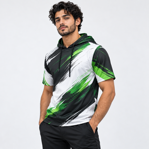Sudaderas de media manga para hombre a la moda, hechas con telas suaves y transpirables y gráficos llamativos para atuendos informales. - Product Image 3