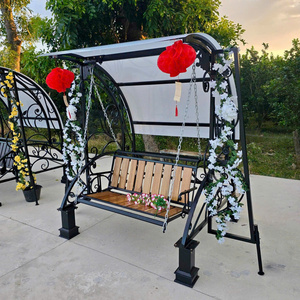 Handcrafted Wrought Iron <b>Swing</b> Luxury Iron <b>Swing</b> Chair for <b>Patio</b> Garden Courtyard and Resort Decoration Projects - Product Image 4