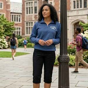 Women Half Zip Up <b>Mock</b> <b>Neck</b> Pullover Relaxed Fit Soft Comfortable Sweatshirt Cozy Warm Loose Fit Casual <b>Top</b> - Product Image 1