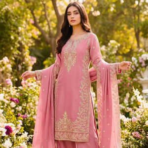 Conjunto de Traje de Seda GMY Tradicional Premium – Ropa Étnica Especial para Bodas y Festivales - Product Image 1