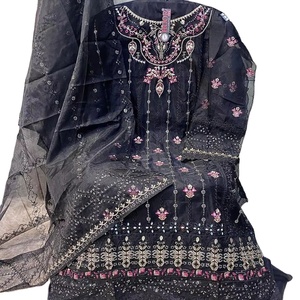Exclusive Heavy Embroidered Organza Dress Material with Dupatta for Pakistani Collection for Parties Indian & Pakistani Clothing - Product Image 1