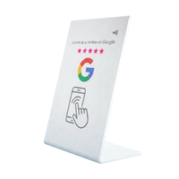 Support de paiement RFID NFC en PVC pour avis clients d'hôtel et d'entreprise, affichage personnalisé avec logo, mini-étiquette étanche à puce NTAG215 EM4305