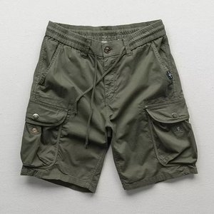 Pantalones Cortos de Verano para Hombre, Moda al por Mayor, Pantalones Cortos de Cinco Puntos de Alta Calidad, Cintura Elástica, Multibolsillos, Casuales, Nuevos - Product Image 2