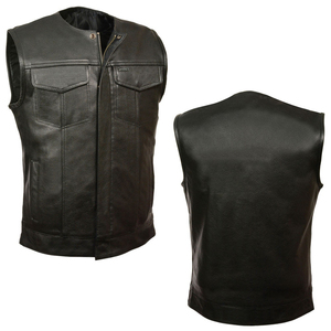 Chaleco de Cuero para Hombre, Estilo Vaquero, Ligero, Informal, para Verano, Diseño Corto - Product Image 2
