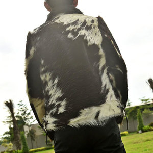 Mens <b>Real</b> <b>Leather</b> Work Coat Full Sleeve Cowhide Construction Utility Inspired Design Durable Windproof Comfortable Outdoor - Product Image 2