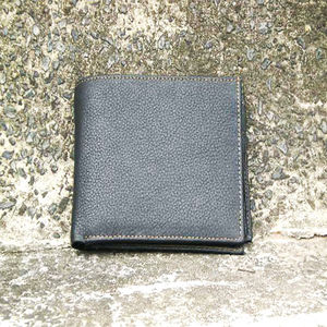 Cartera de Cuero Genuino Personalizada para Hombre, con Bloqueo RFID, Estilo Rock, Cierre de Cremallera, Diseño de Letras de Lujo y Patrón de Caracteres - Product Image 3