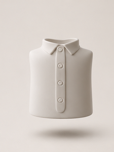 Jarrón Decorativo Moderno de Metal Blanco con Textura de Camisa, para Oficina o Biblioteca, Artículo Decorativo al por Mayor - Product Image 2