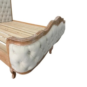 Lit de rangement réglable en hauteur Gavin en bois de mahogany massif de style mid-century avec finition naturelle de Java Furni Craft - Product Image 5