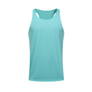 Custom Casual Men Running Tank Top Polyester Cotton Quick Dry Breathable Athletic Gym Fitness Muscle Shirt OEM Bulk - Product Image 1