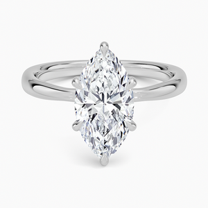 Bague BOJ 081 en argent 925, coupe marquise, inspirée des motifs floraux, solitaire en diamant, 2 carats, couleur D, VVS1, moissanite certifiée GRA, prix bas - Product Image 1