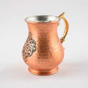 Handmade <b>Copper</b> Moscow Mule Mug: Vintage Style Drinkware, Enamel Moscow Mule <b>Cup</b>, Custom Engraved Cocktail Mug, Grooms - Product Image 3