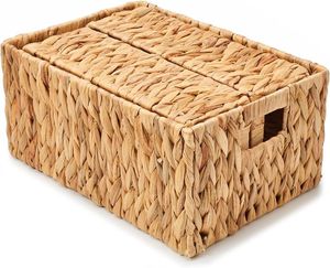Minimalist Eco-Friendly Flexible Decorative Water Hyacinth Box Vietnam Sun-Cured Natural Fiber Sundries Organizer <b>Bin</b> - Product Image 5