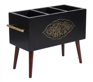 Caddy de Madera Maciza, Diseño Personalizado, Color Marrón, Exportador Mayorista, Fabricante, Suministros al por Mayor, Caddy de Madera para Servir - Product Image 3