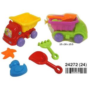Set di giocattoli da spiaggia Red Truck, 5 pezzi, 15x26x15,5 cm, per giocare sulla sabbia, divertimento all'aperto per bambini - Product Image 1