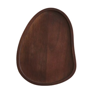 ถาดเสิร์ฟไม้มะม่วงสีเข้มทรงอิสระแบบออร์แกนิก ราคาขายส่ง จานไม้ตกแต่งทันสมัย จานขนมไม่สมมาตร - Product Image 1