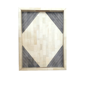 Bandeja de Madera Ecológica con Incrustaciones de Hueso, Diseño Abstracto Minimalista, Estilo Minimalista que Mejora el Estilo de Servir - Product Image 1