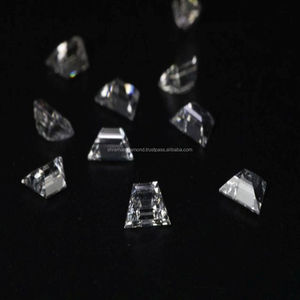 จิวเวอร์รี่ที่มีเอกลักษณ์เฉพาะของ trapozoid ได้รับการรับรองจาก GIA สีขาวสดใสตัดเพชรที่ปลูกในห้องทดลองแบบหลวม Def VVS HPHT CVD สำหรับเครื่องประดับตามสั่ง - Product Image 2