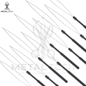 Custom Logo Stainless Steel Hair Extension Pulling Loop Needle Hook Tool For Micro <b>Beads</b> <b>Silicone</b> Rings Hair Styling Tools - Product Image 5