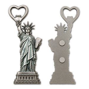 Premium Modern 3D Zinc Alloy Bottle Opener Fridge Magnet Custom Design Laser Engraved for Travel Gifts Bulk Refrigerator Decor - Product Image 1