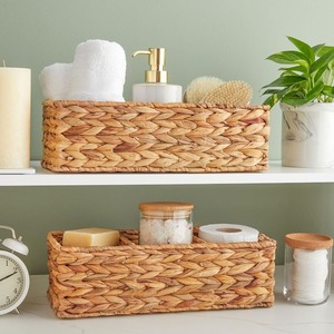 Cesta de Almacenamiento de Jacinto de Agua Natural, Cesta para Inodoro - Product Image 1