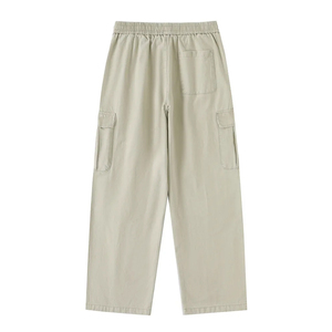 Pantalones Cargo para Hombre, Delgados, Multibolsillos, Corte Recto, Lavados, con Borde Crudo, Casuales, para las Cuatro Estaciones - Product Image 4