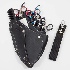 Super Fiber Leather Material Durable Waist Shoulder Belt Scissor Holster High Quality Salon Barber New Care <b>Tool</b> Scisser Holster - Product Image 3