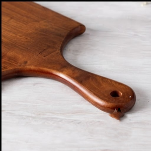 Planche à découper en bois d'acacia rectangulaire avec poignée, emballage en une seule pièce - Product Image 6